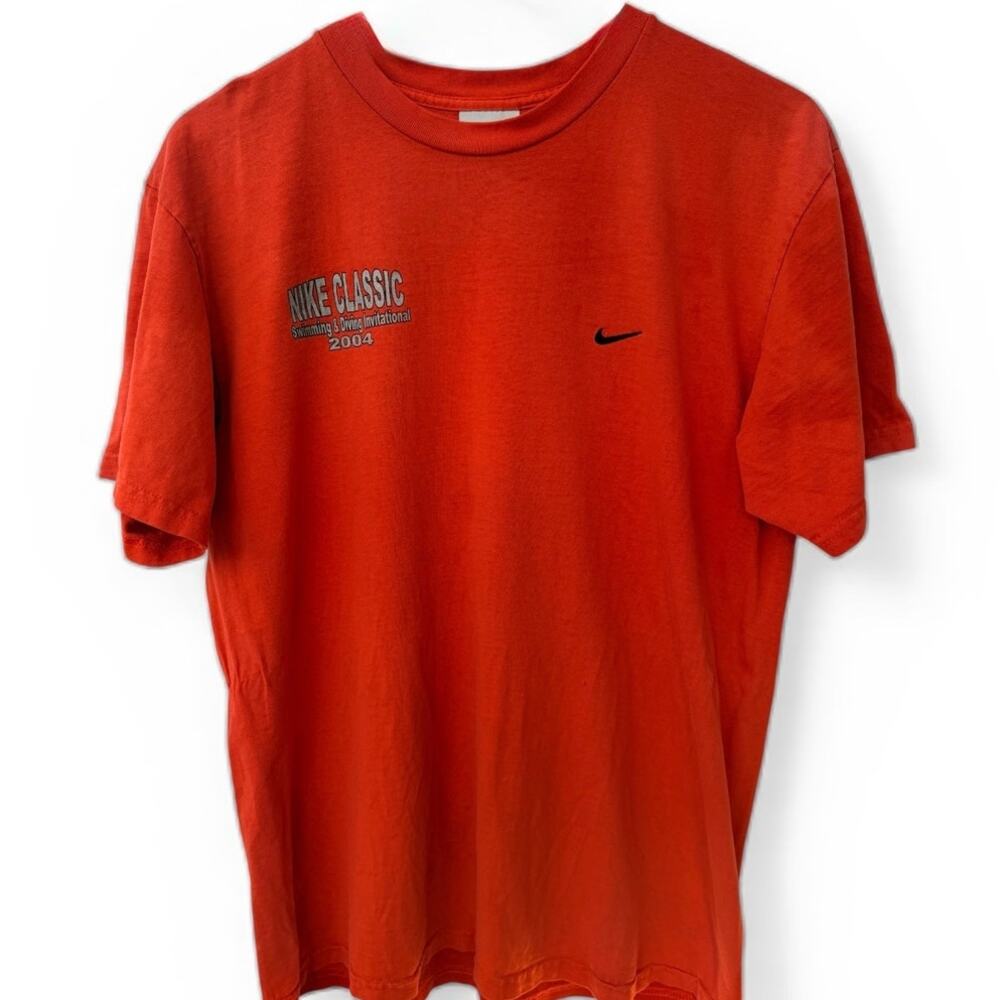 Nike Classic 2004 Swimming & Diving Invitational T-Shirt Mens Medium Red